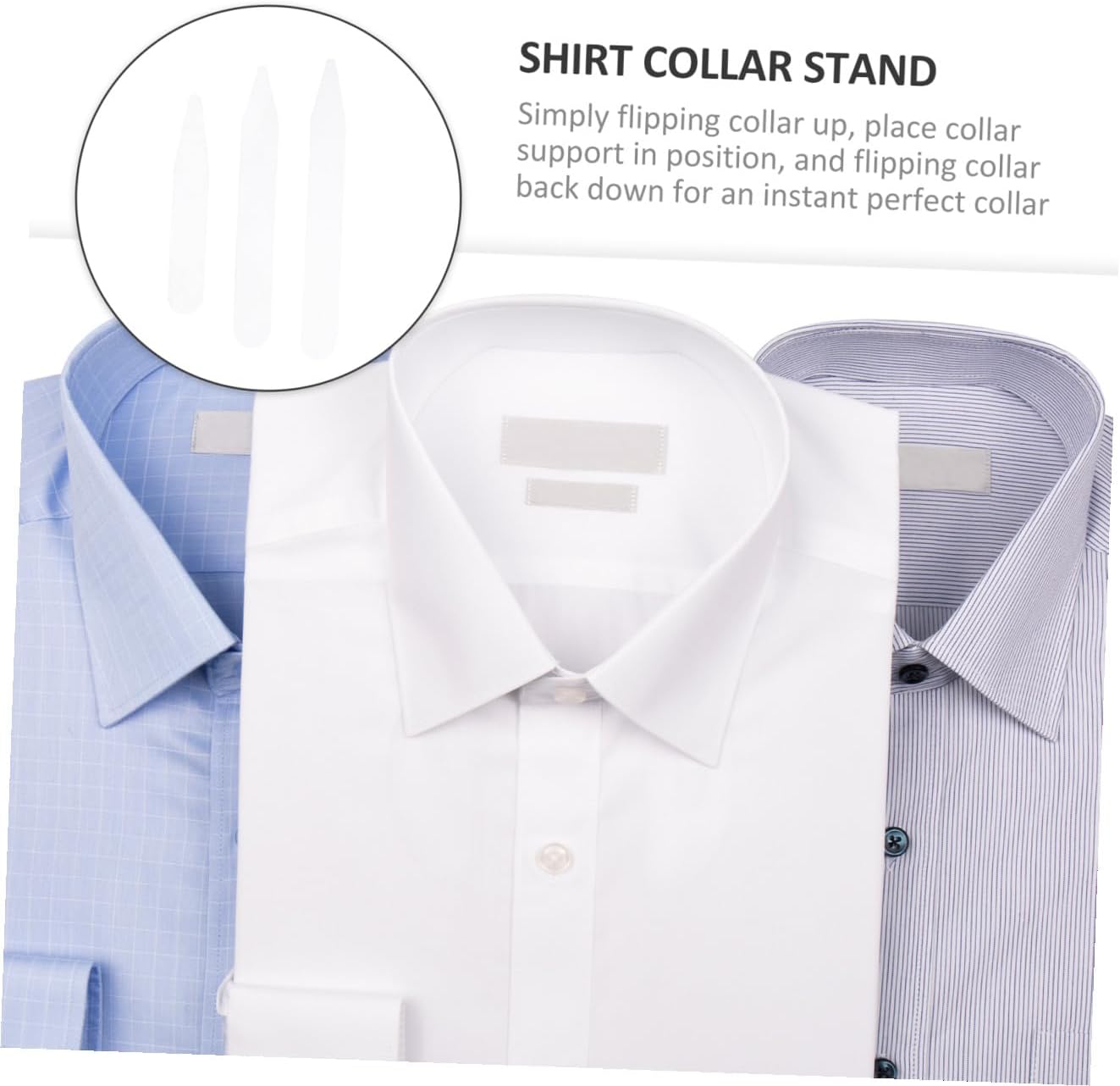 300pcs Transparent Shirt Collar Support Inserts for Men and Women Flexible Plastic Collar Stays Prevent Drooping and Sagging Durable and Lightweight Shirt Accessories