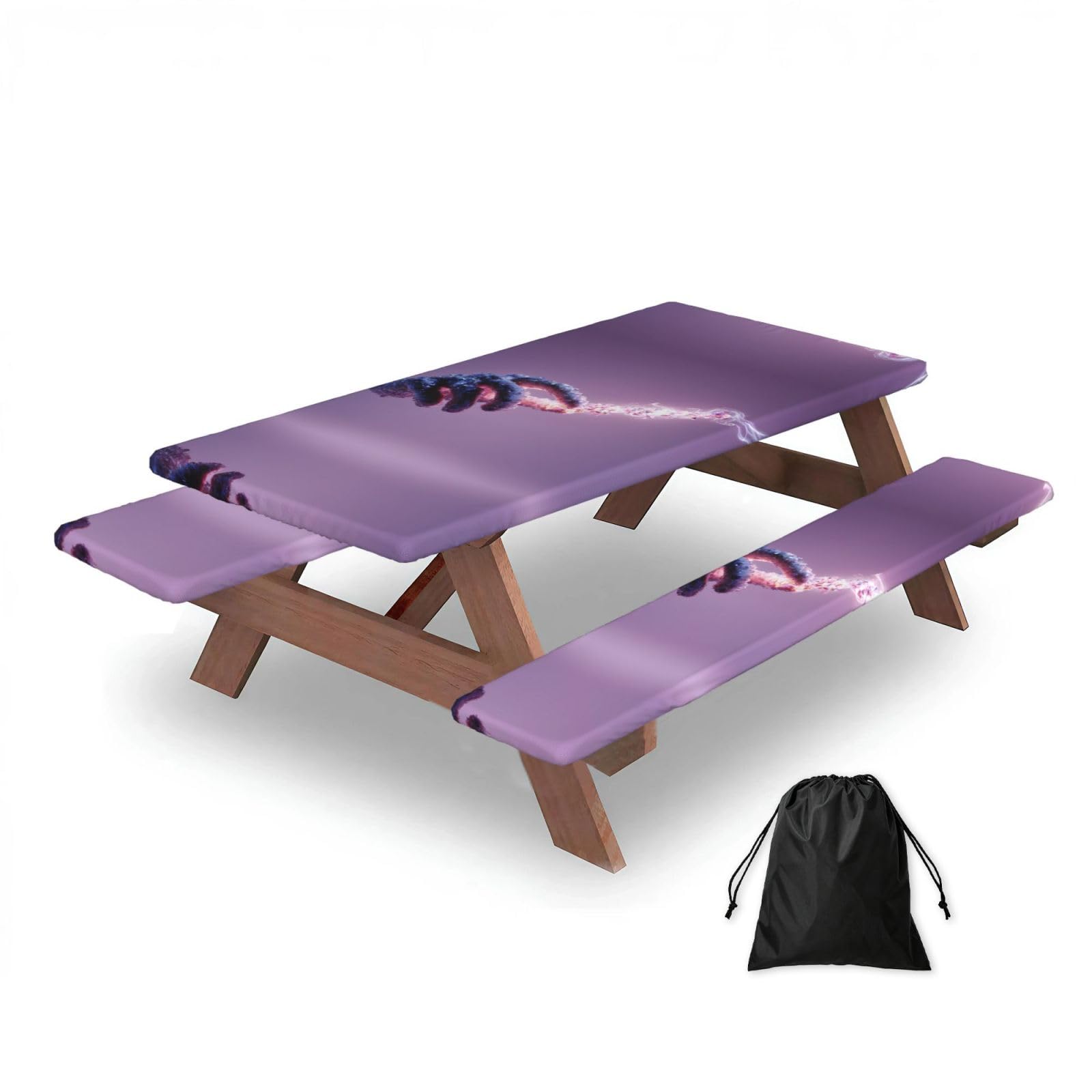 Zqytgfdc Black Dopamine Heals Fingers Rectangular Water-Repellent Picnic Tablecloths, Outdoor Camping, Picnic, Bbq