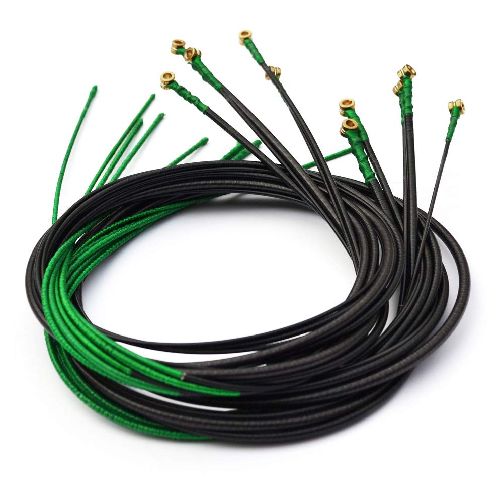 Magma Corde per basso elettrico, calibro medio, in nylon nero tapewound, corde in acciaio lungo 86,4 cm, 4 corde, set.053 - .113 (BE500NB) (1 set)