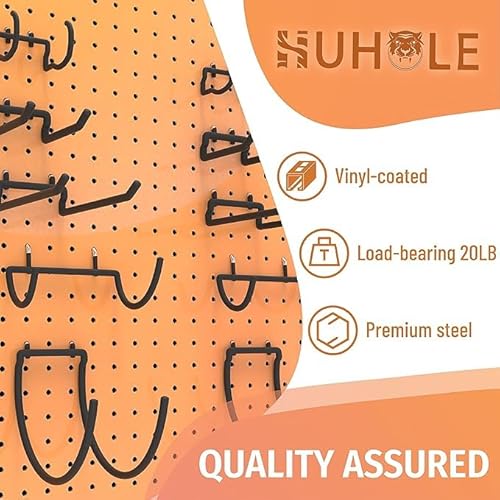 Huhole Pegboard Drill Holder, Peg Board Tool Utility Hooks, 10 Pack Heavy Duty Pegboard Tool Holder For Power Tools thumb #1