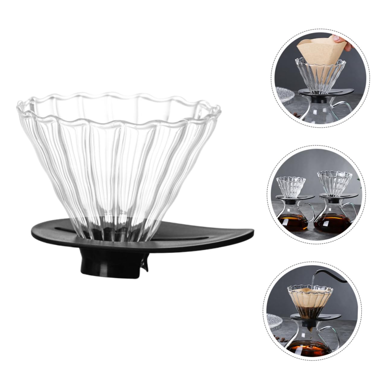 PRETYZOOM Coffee Dripper Filter Long Funnel for Smooth Brewing Reusable Filter Tool for Coffee Enthusiasts Compatible and Cups