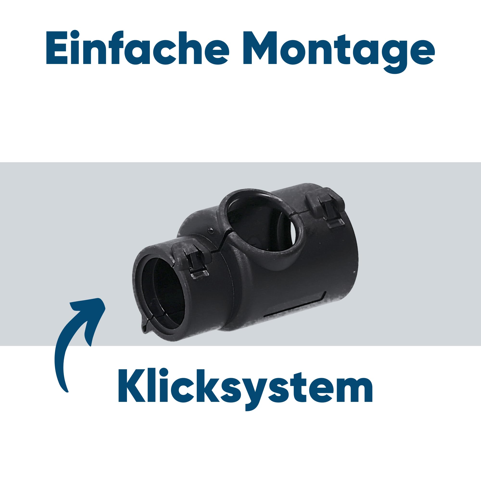 Kalitec 100x Distribuidor de Tubo Corrugado Forma B NW13-17 Negro | Manguito de conexion para mangueras corrugadas, sistema de clic, distribuidor de cables para instalacion electrica