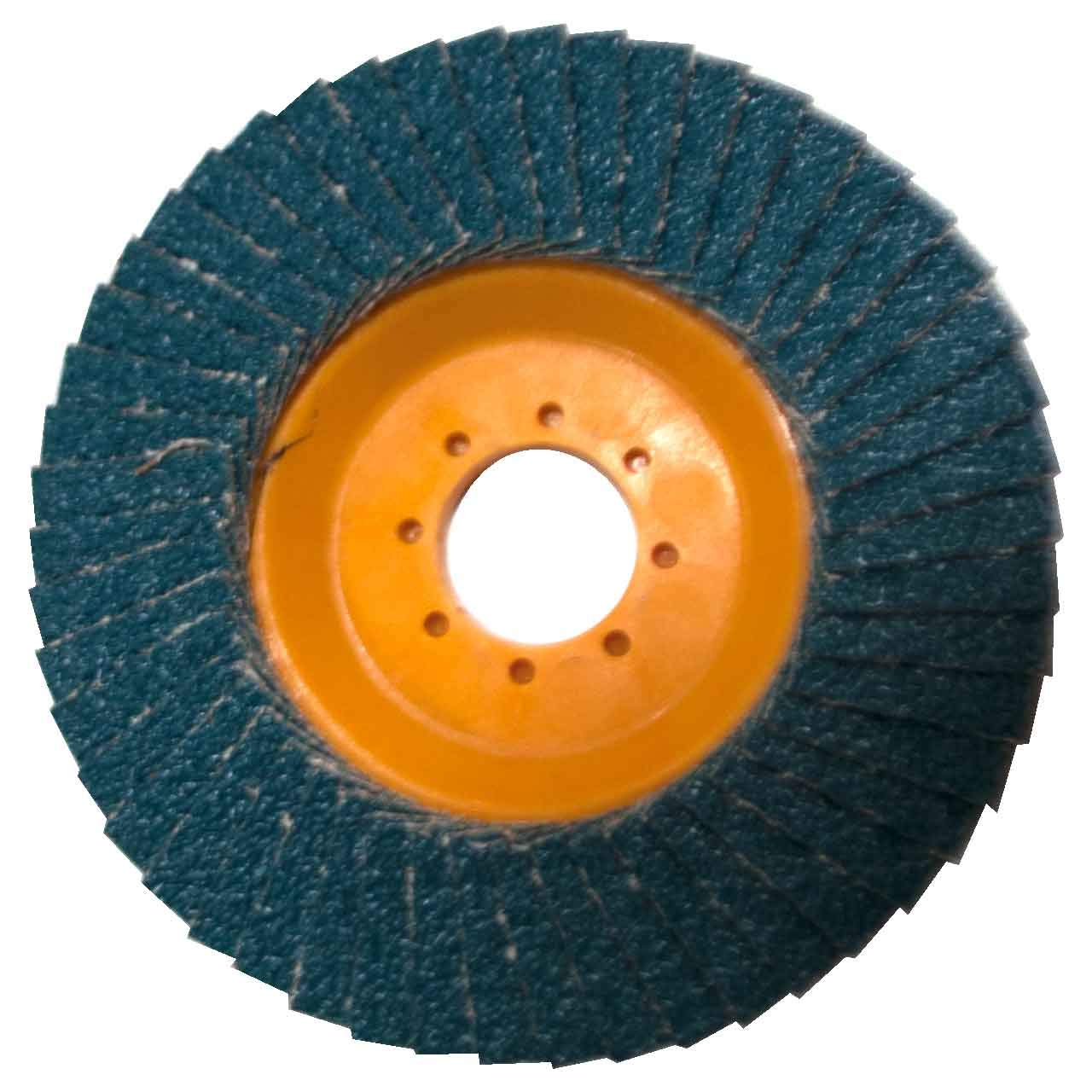 United Abrasives SAIT 72239 4-1/2x7/8 Encore Plus Type 29 No Hub General Purpose Zirconium Flap Discs 40 Grit, 10 Pack