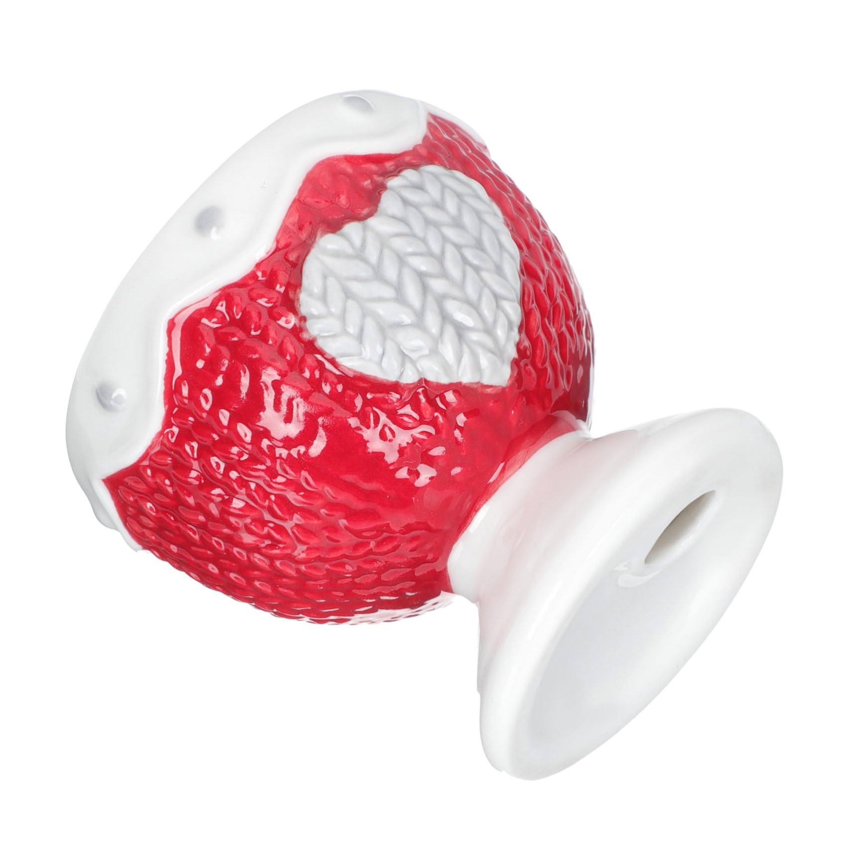 LALAFINA Egg Rack Adorable Ceramic Ornament Mini Storage Cup Embossed Design Sturdy Scratch Resistant