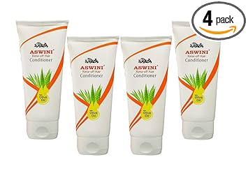 Aswini Rinse-off Hair Conditioner With Olive Oil and Aloevera100ml (Pack Of 4)