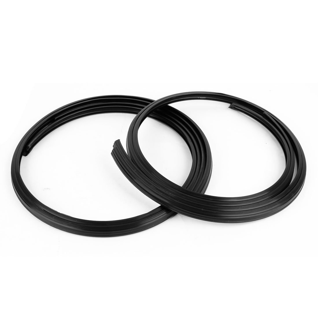 Ruilogod Motor de coche negro plástico rueda llanta llanta borde de borde de borde de borde 4 piezas