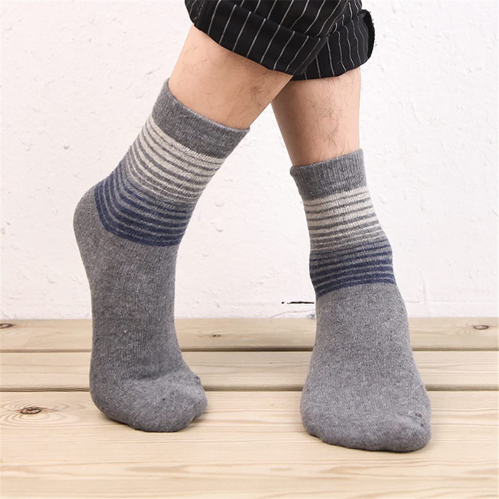 5 Pares/Lote Calcetines de Lana de Invierno Hombres cálidos Cashmere Cómodo biness Calcetines Gruesos Masculinos (Color: T Tamaño: Un tamaño) (Color : A, Size : One Size)
