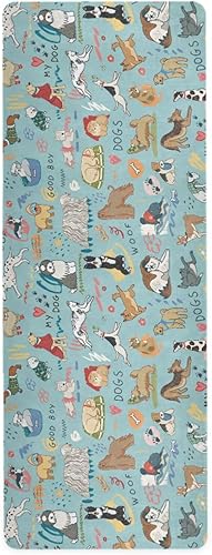 Tapete de yoga para perros para diferentes perros, antideslizante, de goma natural, para entrenamiento en casa, gimnasio, estiramiento, pilates, con