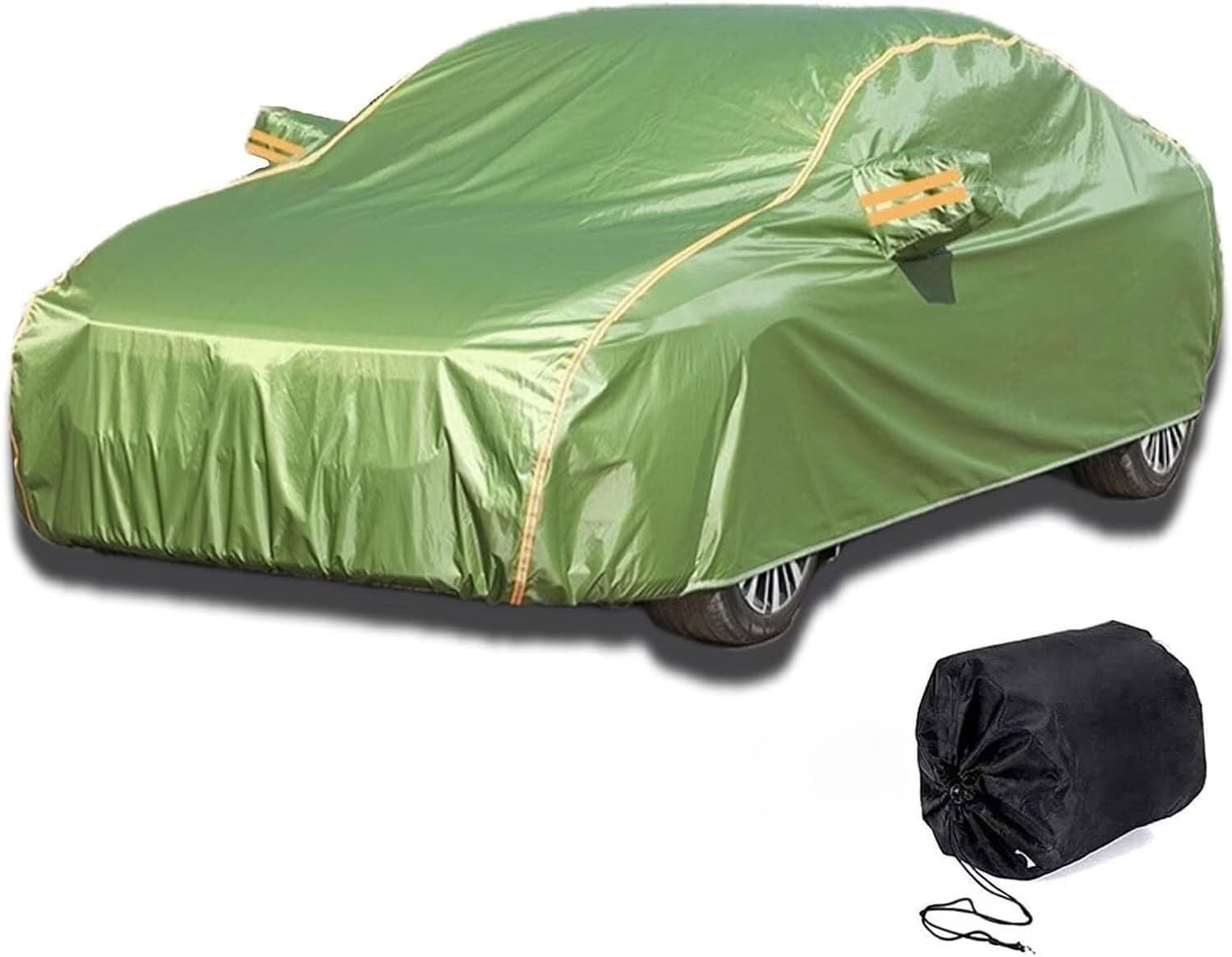 Telo Copriauto Universale AOOSA 435x180x160 Cm – Impermeabile, Antigraffio, Con Zip Laterale E Borsa