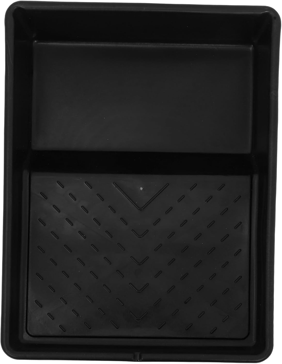 Plastic Paint Tray with Deep Reservoir and Textured Surface, Black Plastic Paint Roller Pan and Brush Tray for Wall Painting and Color Mixing, Home Painting Supplies Container