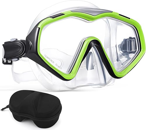 Máscara de buceo profesional, lente ultra transparente con visión amplia, máscara de esnórquel de vidrio templado, máscara antifugas, máscara de