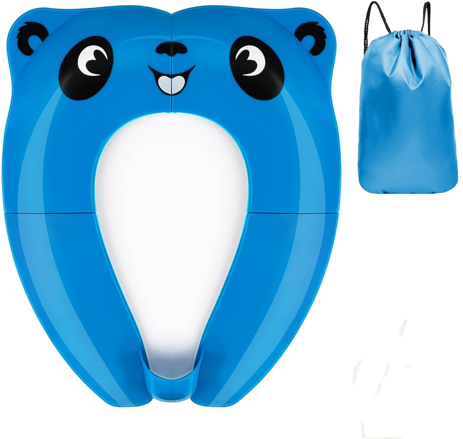 GZ18 Portable Toilet Training Seat For Toddlers, Boys & Girls, Foldable Travel Potty Seat, Non-Slip Pads, Blue