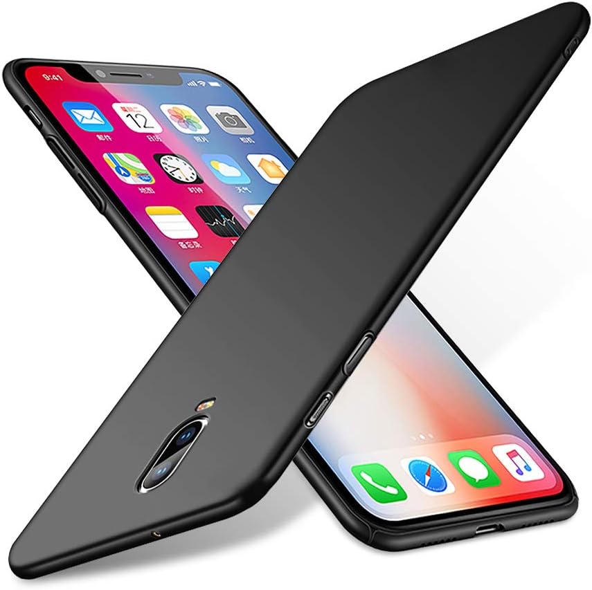 OnePlus 6T Case, Ultra Thin Anti-Fingerprint and Minimalist Hard PC Protection Cover for OnePlus 6T 2018 (Silky Black)