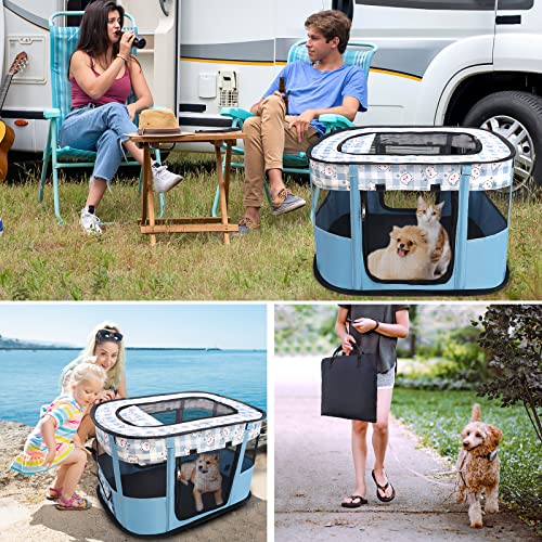 image for XRG Portable Foldable Pet Playpen Collapsible Crates Kennel Playpen fo
