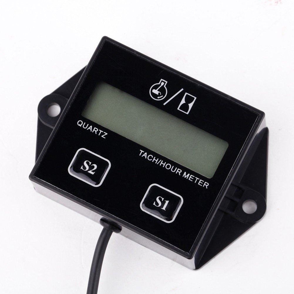 LCD-Digitalanzeige Drehzahlmesser & Betriebsstundenzähler Für Motoren – Boot, Auto, Tester