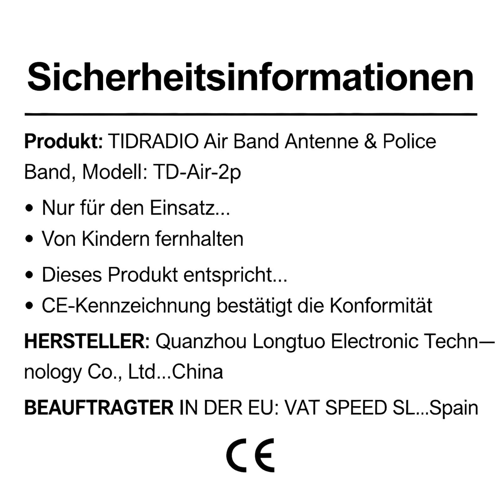 TIDRADIO AirBand Antenne et bande de police (lot de 2, UHF/VHF-120/300 MHz), antenne radio jambon pour BAOFENG UV-5RM, UV-5R mini, UV-5RH, GT-5R, Radtel RT-470X, TD-H3, TD-H8, TD-H3 Plus Talkie Walkie