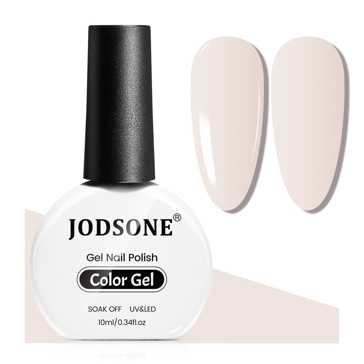 JODSONE Milky White Gel Nail Polish 10ml LED Gel Polish Neutral Nude Nail Color Long-Lasting Chip-Resistant Professional Finish Easy to Apply Need U V