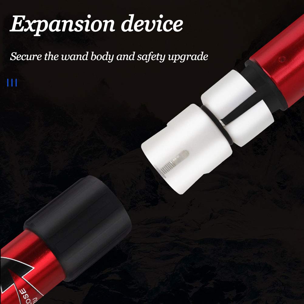 ? 5-sekcyjny zestaw kijków trekkingowych, lekki, składany, regulowany aluminiowy teleskopowy kijek narciarski z uchwytem Nordic Walking Sticks Para Trek Carry Bags for Women Men Seniors (dwi