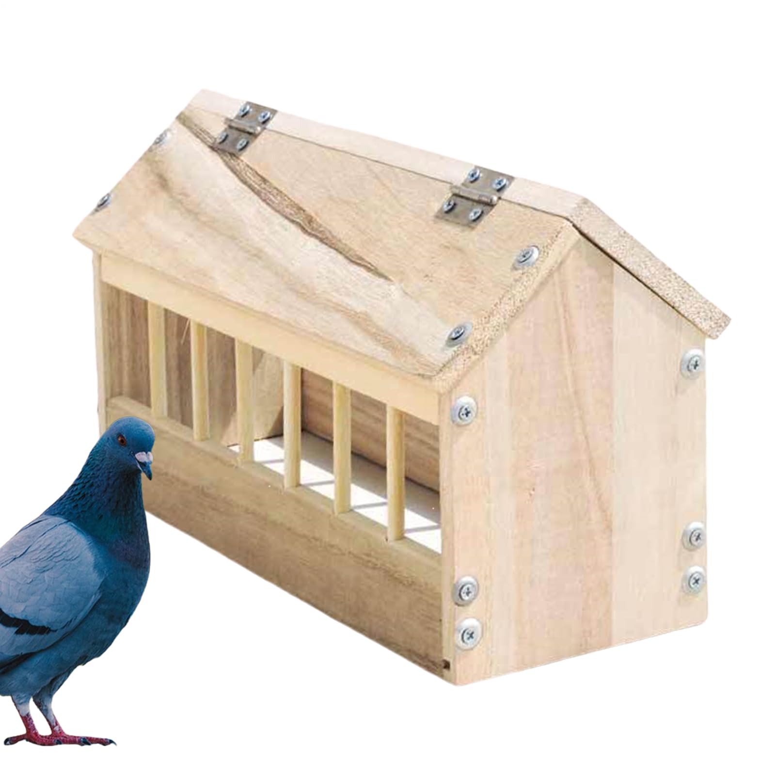 Mangeoire pour cailles style maison en bois pour ferme et jardin