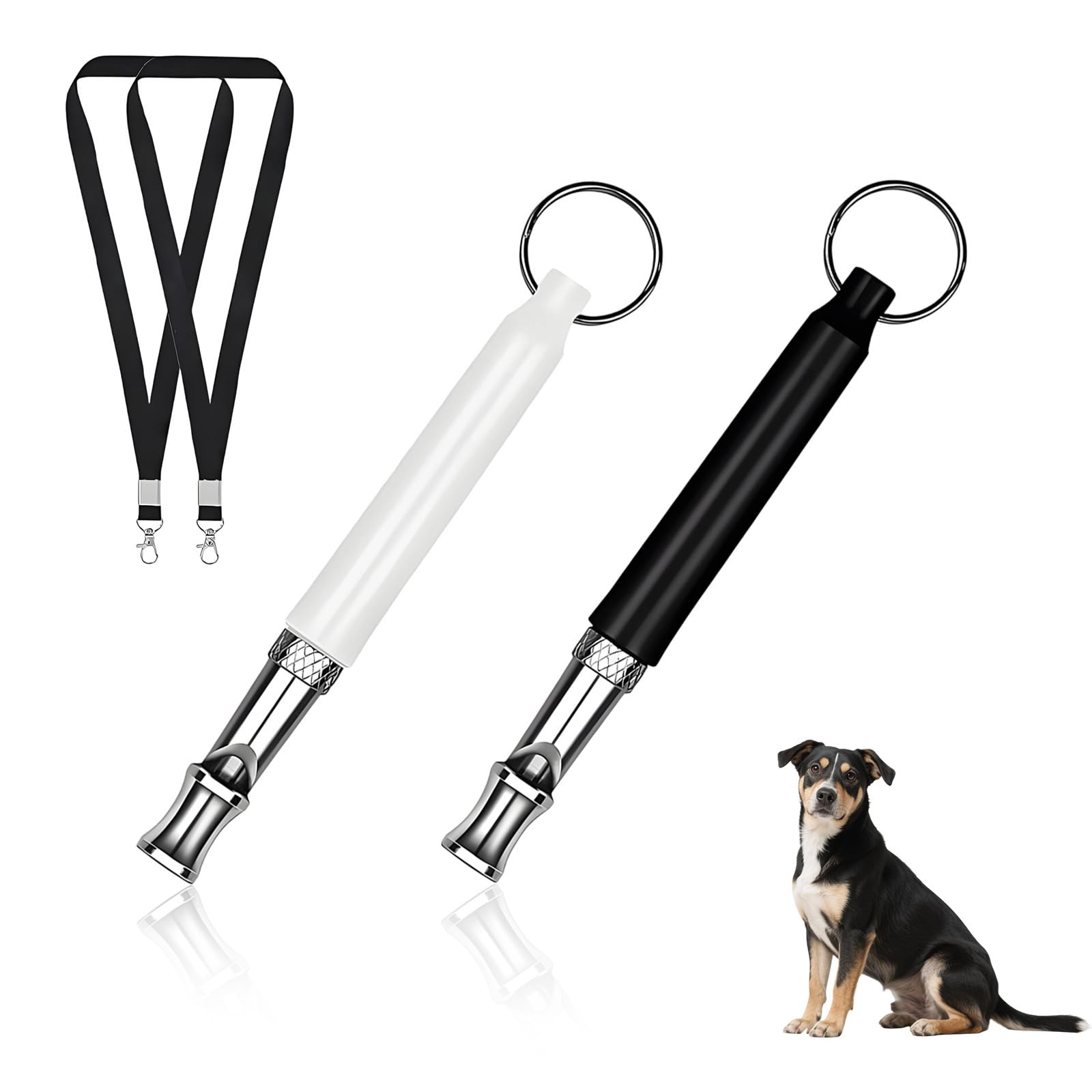 Lot de 2 Sifflet Ultrason Chien Anti Aboiement –Sifflet à Haute Fréquence Silencieux, Aide au Rappel et Éducation Canine