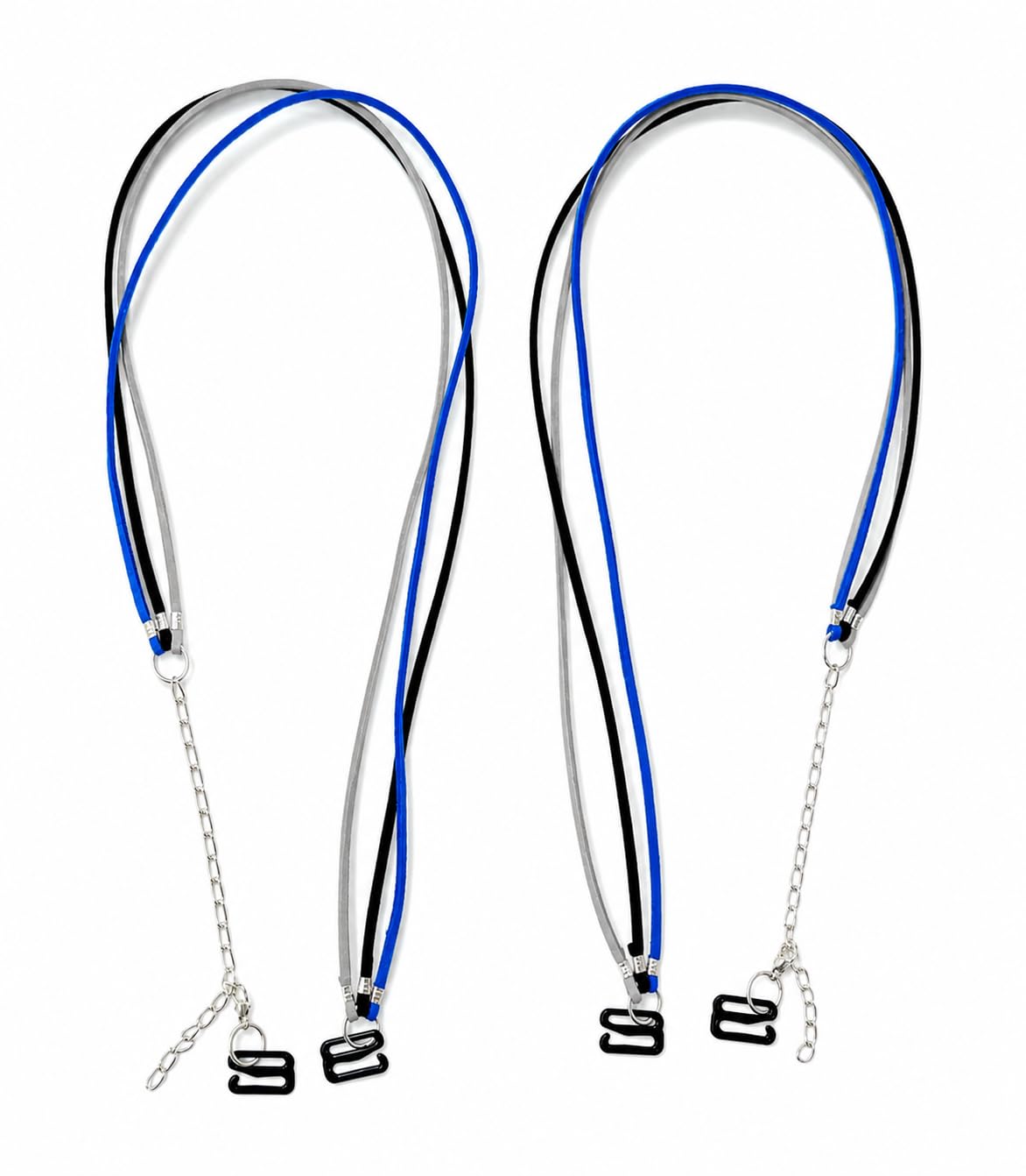 Grey, Royal Blue & Black Soft Leather Cord Bra Straps for Women | Premium Adjustable Bra Shoulder Straps | Soft, Skin-Friendly & Fashionable Replacement for Bra Straps-image-17