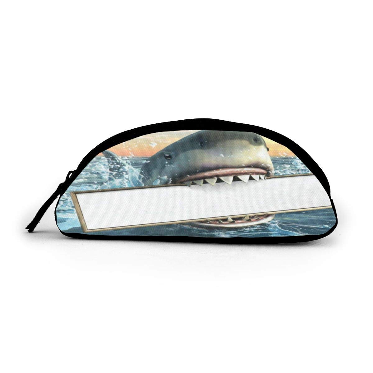 Sea Shark Attack Vintage Pencil Case Women Travel Makeup Bag Porbale Pen Cluth Pouch for Girl