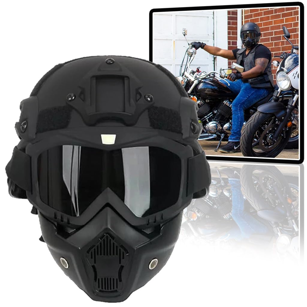 Casque tactique Mich intégral avec protection amovible anti-poussière