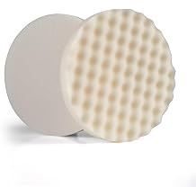 Lake Country 8" Waffle Foam Polishing Pads 2-Pack White Compounding