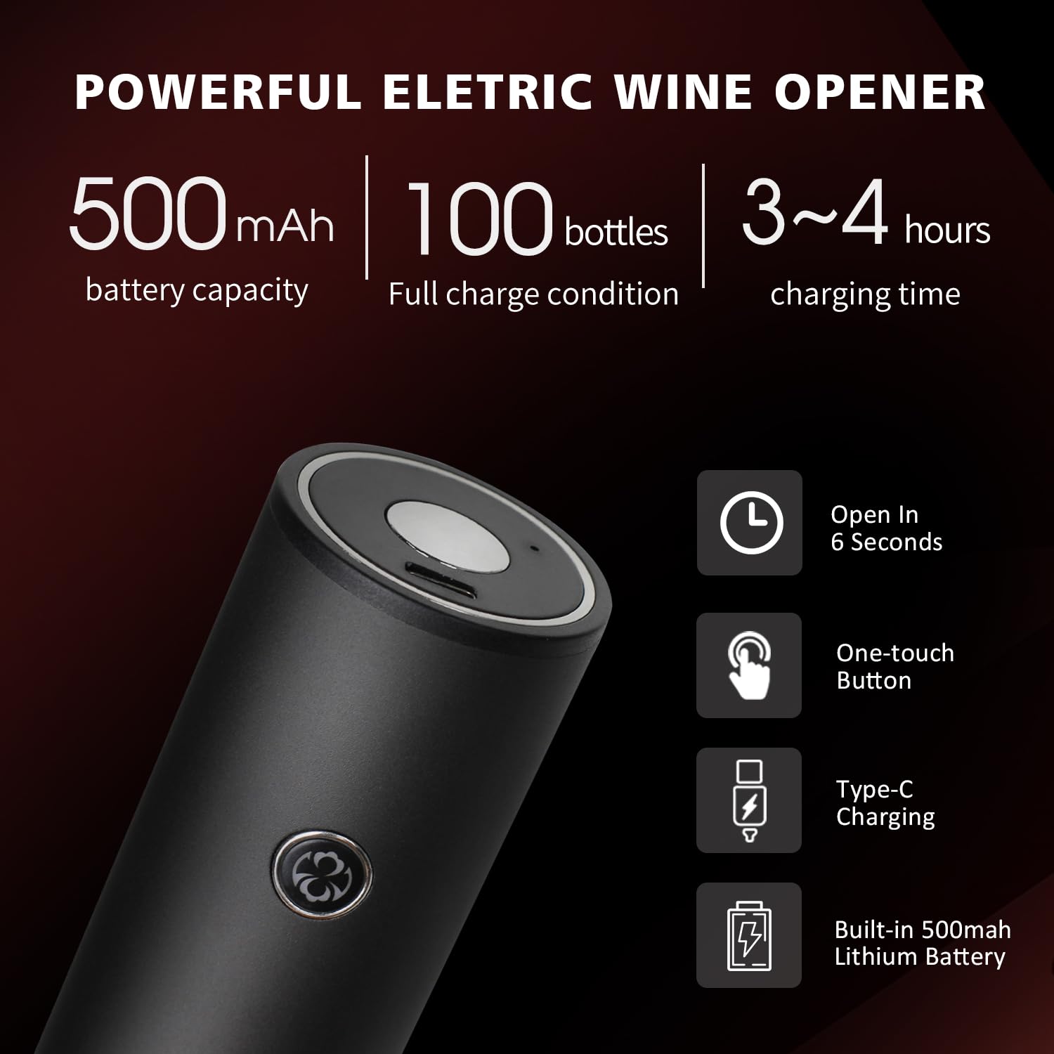 Elektrischer Weinöffner Set, All-in-One Wein-Geschenkset mit elektrischem Belüfterspender, automatischer elektrischer Korkenzieher, automatischer Spar-Vakuumpumpe, Folienschneider und