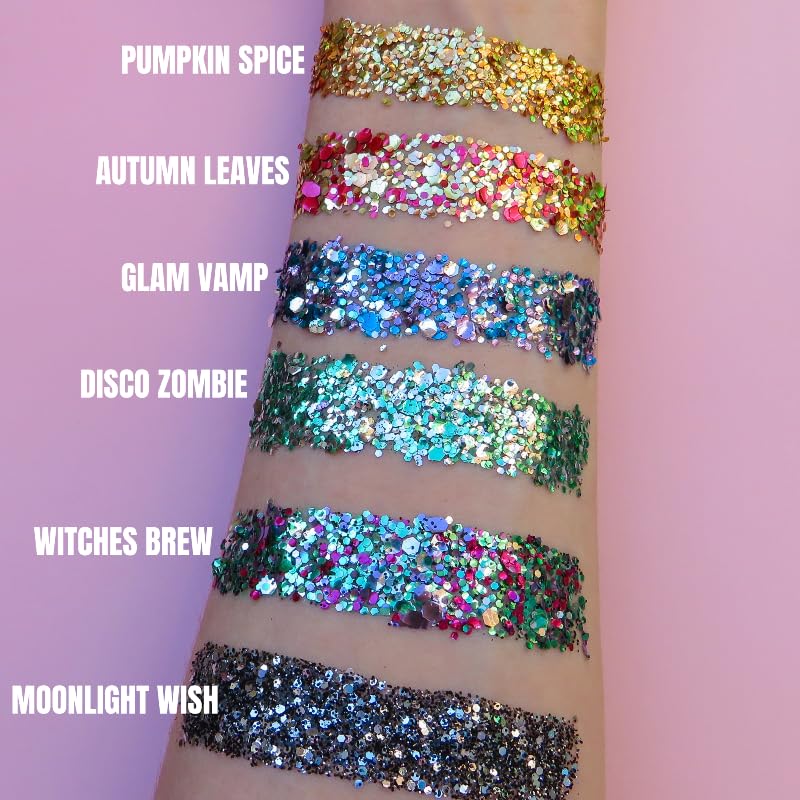 Eco Glitter for Face and Body - Biodegradable Glitter Makeup Vegan Blend - Loose Festival Sparkle in a 6g Pot - Disco Zombie - Image 4