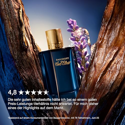 Davidoff Cool Elixir – Holziges Parfum Intense – Mit Noten von Rosenoxid, Lavandin und einem Oud-Akkord – Luxus Parfums für Herren – Langanhaltender Duft
