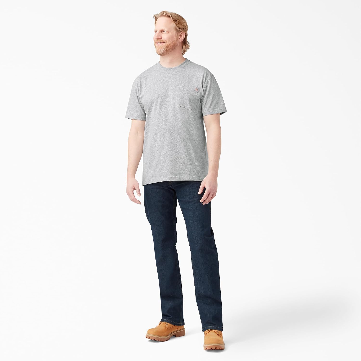Dickies Men's Heavyweight Heathered Short Sleeve Pocket T-Shirt
