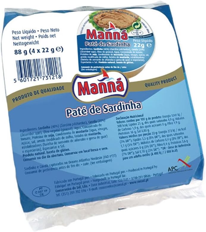 Manná Sardine Paté from Portugal 88g