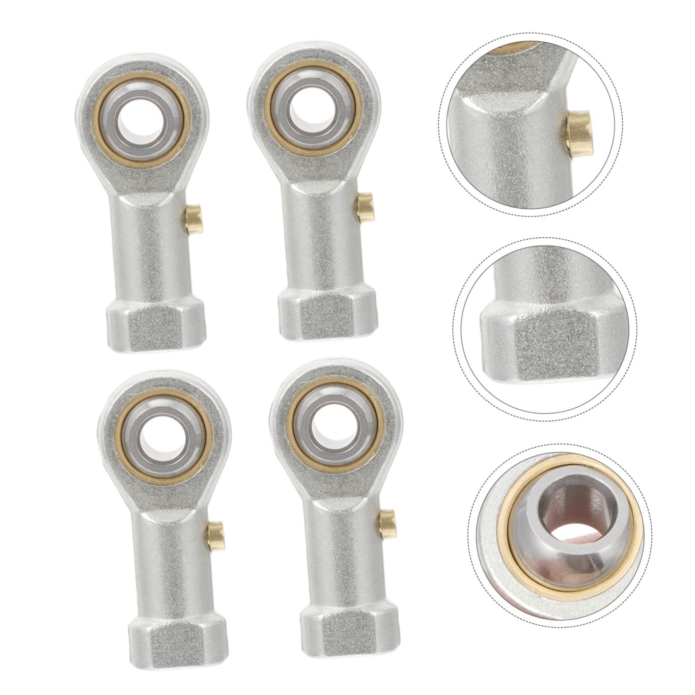 4pcs Rod End Bearing Female Thread Joint Bearings for Smooth Easy Installation and High Load Capability Race and Hardened for Durability