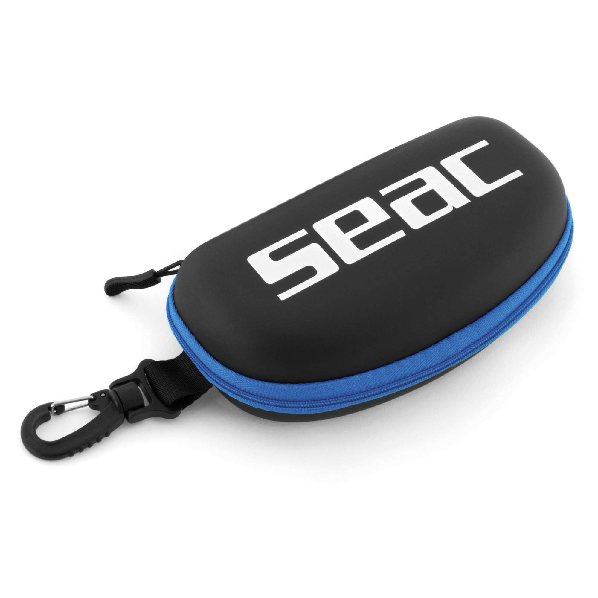 SEAC Goggle Case, Semi-Rigid Swim Goggle Case, with Snap Hook Attachment