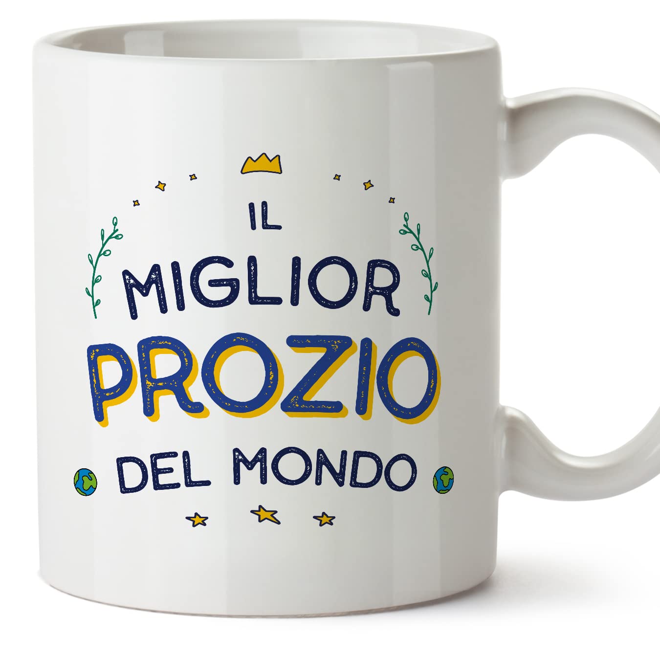MUGFFINS Great Uncle Mug - in Italian - Il Miglior del Mondo - Funny Gift - Ceramic 11oz Mug