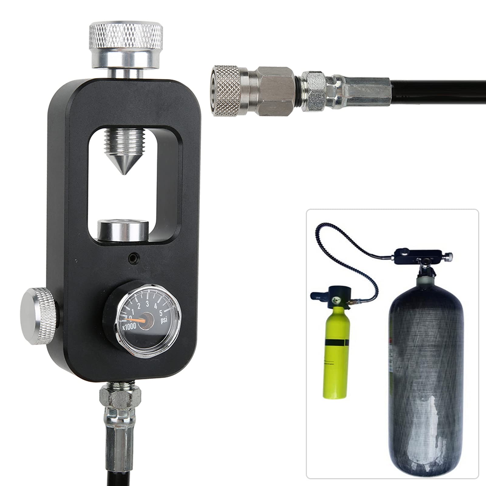 Yuezhongoo Oxygen Tank Respirator Adapter Scuba Diving Equipment for Safe USE Universal