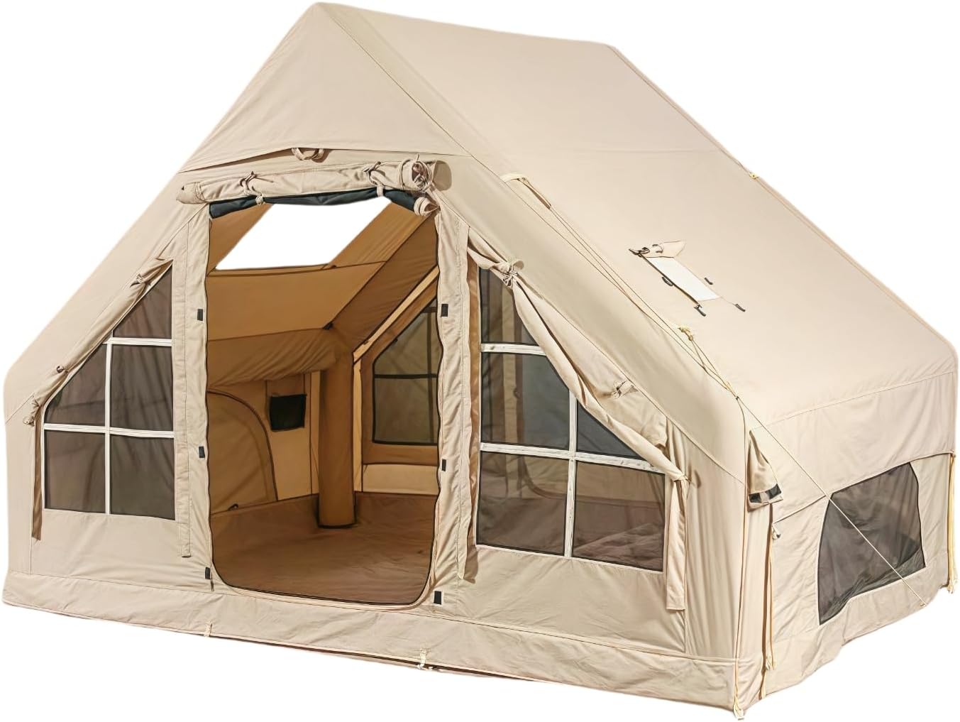 Inflatable Tent House, Easy Installation, Double Tent Door, Ventilation Screen, for Camping and Party, with Pump and Storage Bag