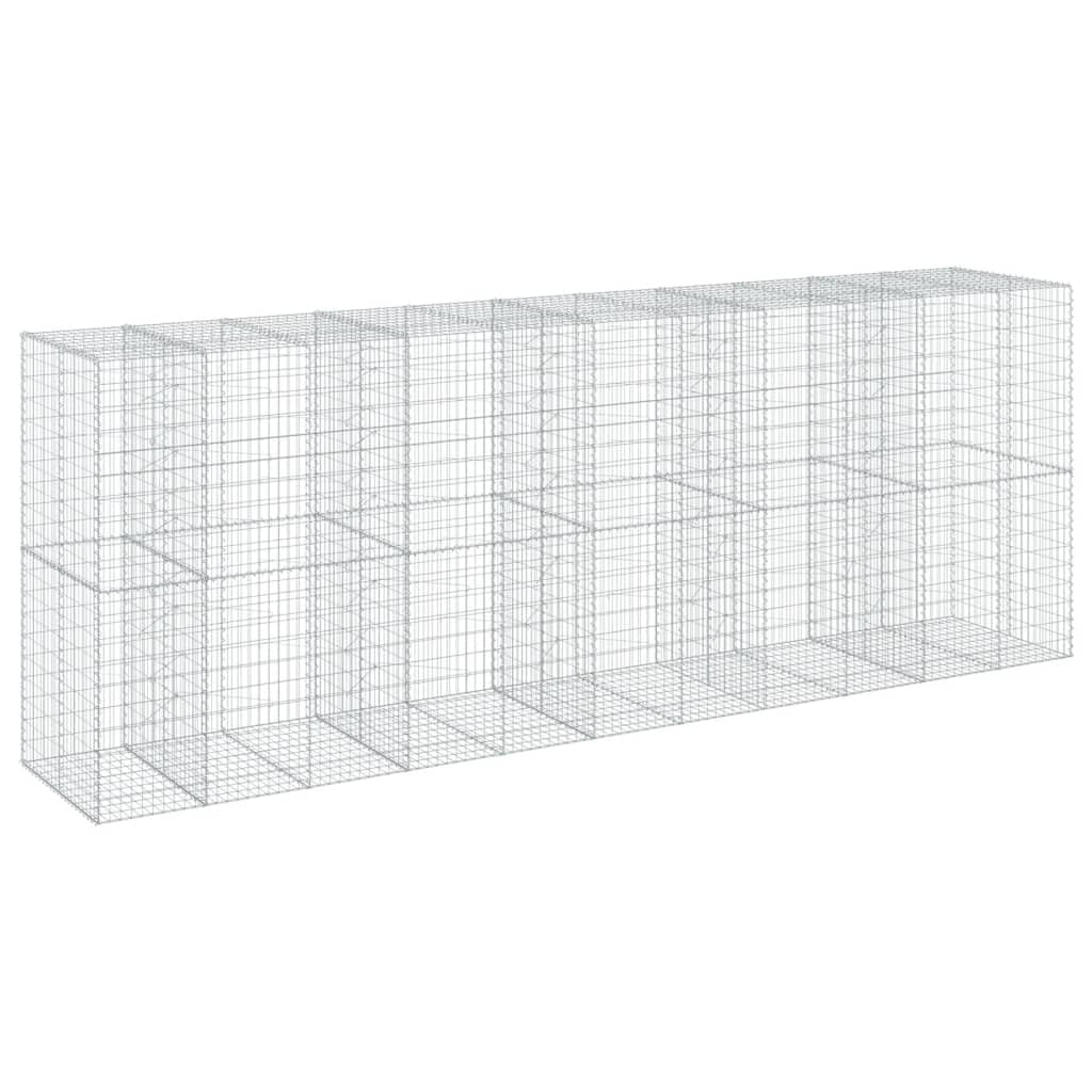 Gavión con tapa, 550 x 100 x 200 cm, cesta de piedra galvanizada