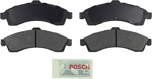 BOSCH BE882 Juego de pastillas de freno de disco de cerámica azul - Compatible con Buick Rainier seleccionado Chevrolet SSR, Trailblazer, EXT GMC