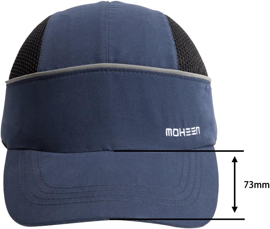MOHEEN Safety Bump Cap, Baseball Hat Style with Reflective Stripes Lightweight and Breathable Hard Hat Head Protection Cap - Image 2