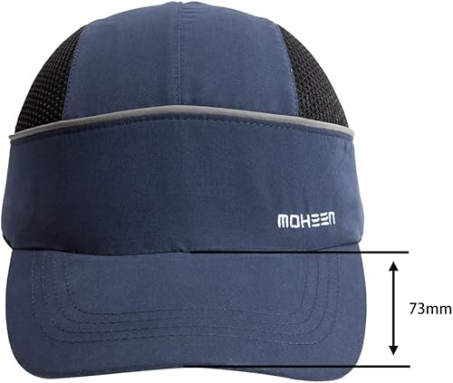 Vista 2 de MOHEEN Safety Bump Cap, Baseball Hat Style with Reflective Stripes Lightweight and Breathable Hard Hat Head Protection Cap azul (01# Blue),02#