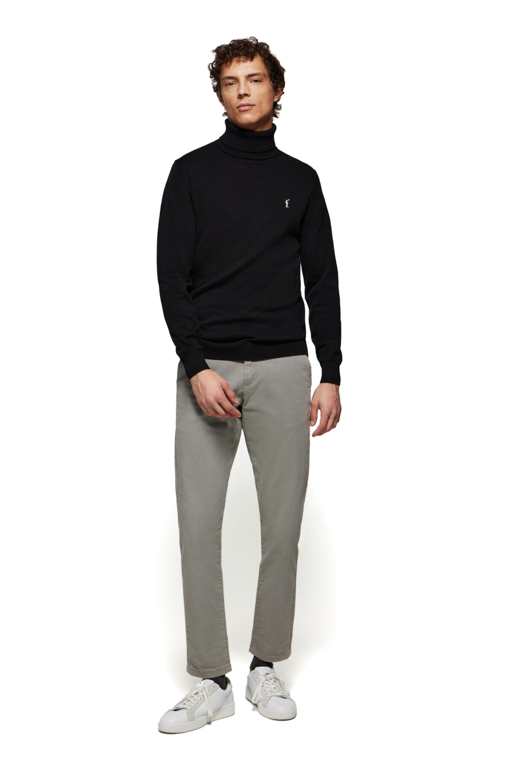Polo Club Maglione Uomo Collo Alto - Maglioni Manica Lunga - 100% Cotone - Logo Ricamato