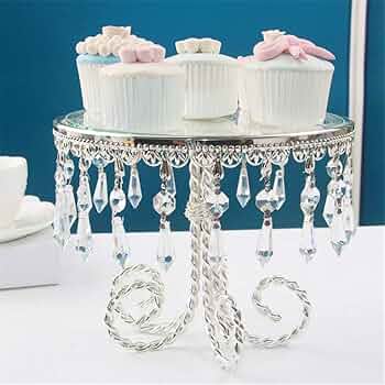 クリスタルケーキスタンド　こちらの価格で！ Amazon｜ケーキスタンド シルバーケーキスタンドガラスラウンド