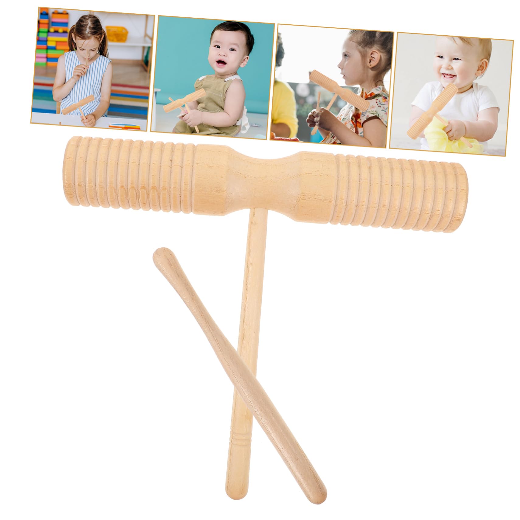 Amazon | Toyvian 1 セット 木製ダブルホーン パーカッションのリズム