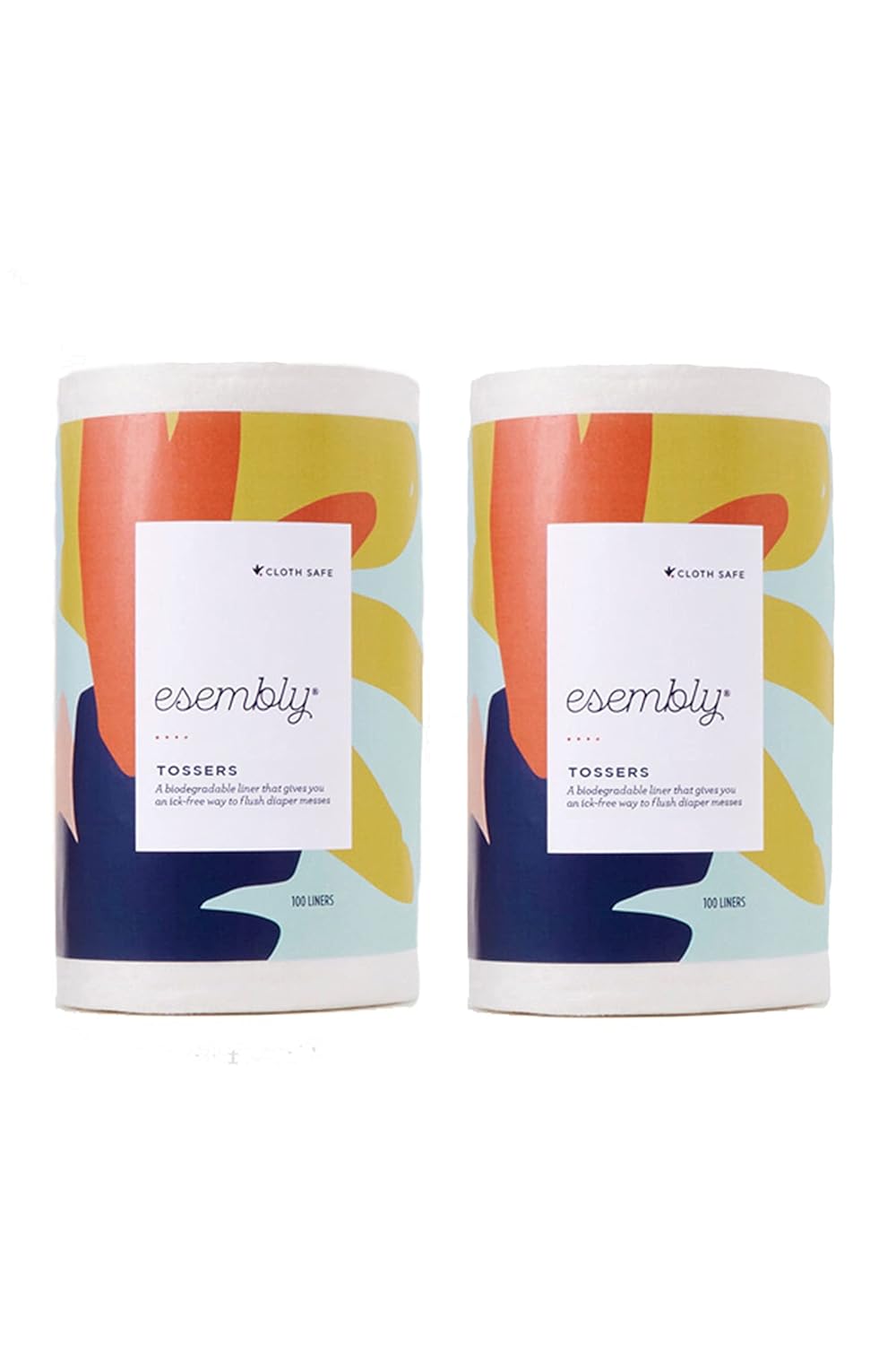 Esembly Cloth Diaper Bundle Set (Size 2, Mist), Tossers (2 Pack) and Overnighters (4 Pack) - Cloth Diapering Essentials for Nighttime or Heavy Wetters