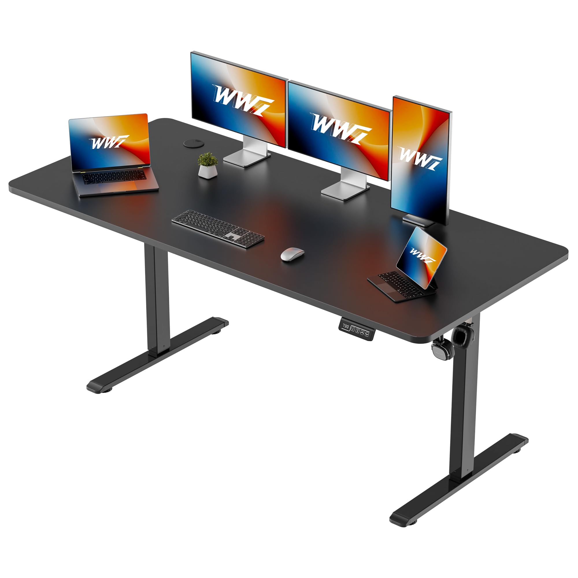 WWI Standing Desk Height Adjustable Desk Electric Lifting Table Motion Desk Adjustable Office Table (black, 160 * 60cm) black 160*60cm