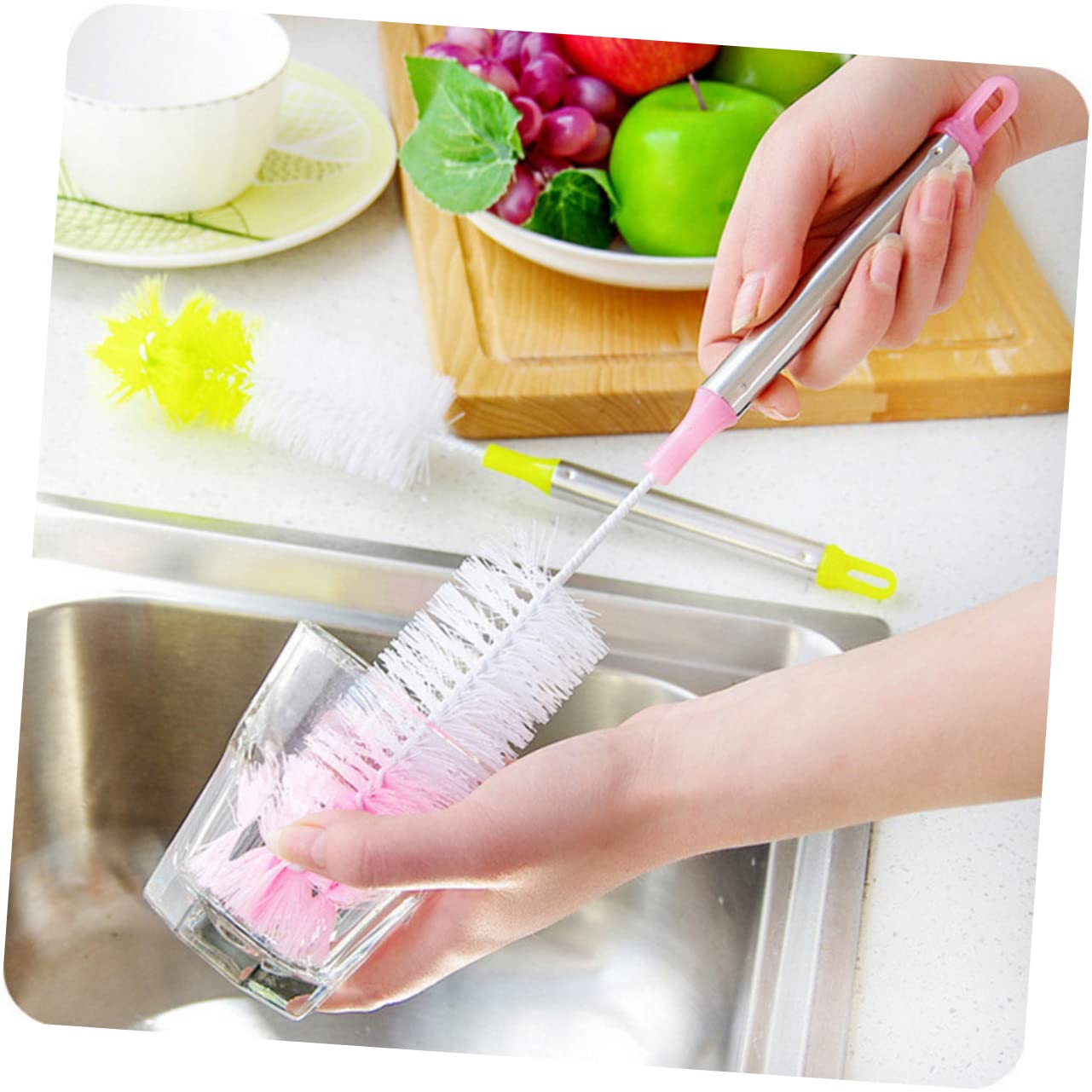 GLEAVI 3-Piece Bottle Lid Brush Set - Cleaner For Water Bottle Caps & Straws - View #2