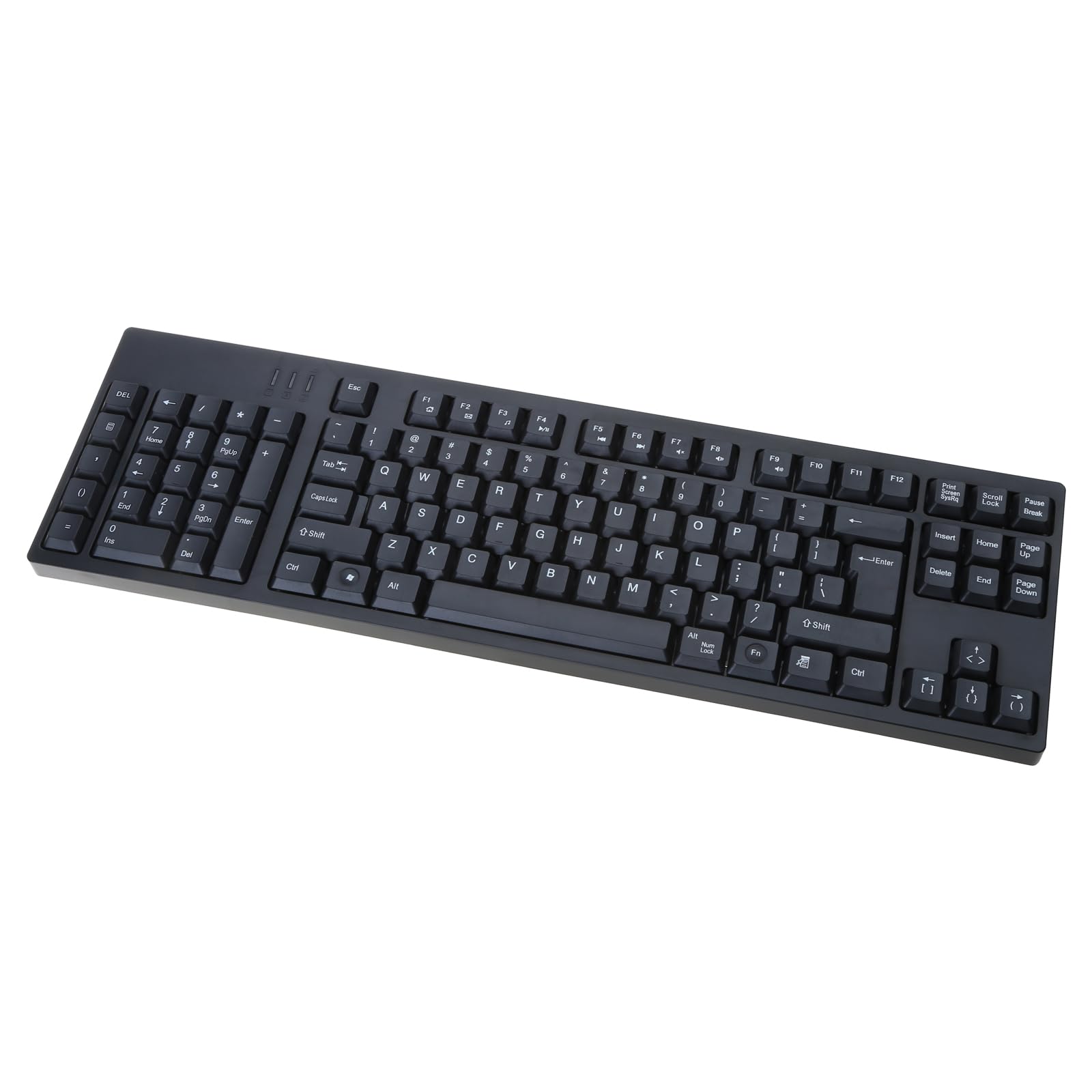Teclado para zurdos para uso empresarial y de oficina, diseños ergonómicos, almohadilla numérica integrada, concentrador USB, cómodo funcionamiento Plug and Use Keyboard