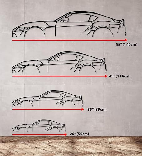 Miniatura 4 de Arte de pared de silueta de automóvil personalizado de metal, decoración de pared personalizada para tu propio automóvil, decoración de automóvil,